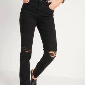 Mid-Rise Rockstar Super Skinny Distressed Jeans